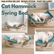 Cat Hammock Bed Cat Bed for Indoor Cats Free Standing Breathable Wooden Cat Swing Bed
