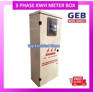 GEB THREE PHASE 3 PHASE OUTDOOR KWH METER BOX (METAL) 32'' X 13'' X 08'' INCH WEATHERPROOF