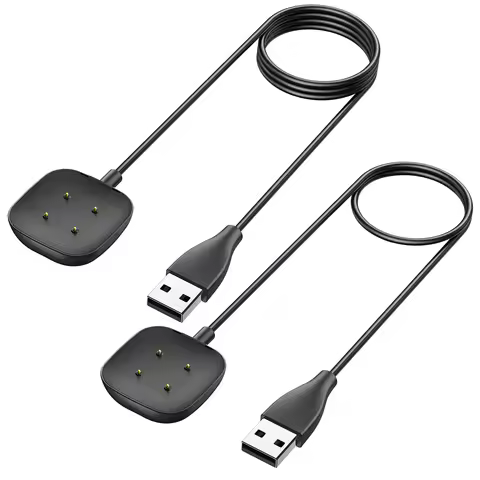 2Pack/1pack USB Charger Adapter For Fitbit Versa 4/Versa 3/Sense/Sense 2 Charging Cradle Dock Cord F