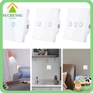 SUCHENSG Touch Switch Dust-proof 1/2/3 Gang 1 Way Wall Lamp Light Switch