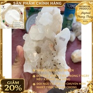 Original rough white quartz stone for home decoration, energy purification, 12cm high, weighs 400gra