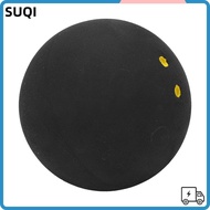 LUCKY-SUQI Squash Ball, Black Double Yellow Dot Rubber Squash Balls, Squash Racket Supplies 40MM Tra