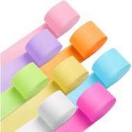 [sgstock] PIGETALE Crepe Paper Streamers, 8 Rolls 656ft Party Streamers, Pack of 8 Pastel Colors Cre