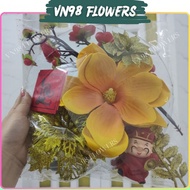 Vip Cake Tower Decoration Set CNY Comes With Candle Glue, Magnolia Set - VN98 Flowers