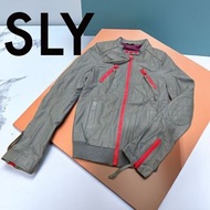 🐑日牌SLY|小羊皮綠松石藍色 x 粉紫色皮衣.夾克Size:1/S#二手