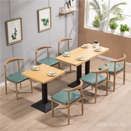 Burger Table Chair Combination Rice w & Table Chair Dining Cafeteria Mala Tang Store Breakfast Store