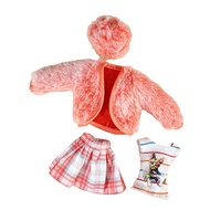 New 30cm Doll's Clothes Suit Dress Up Accessories Plush Coat and Skirt Suit Fit To 11.5 Inch Doll