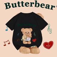 【220G 100%Cotton】SISI T-Shirt Short Sleeve Butterbear Round Neck Cotton Women's#YT2
