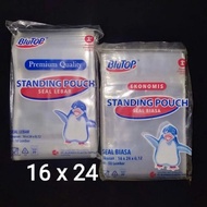 Contents: 50pcs Standing Pouch 16x24 STP 16x24 Plastic clip Standing Snack Plastic Packaging 16x24 Z