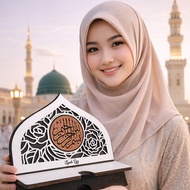 Rehal Exclusive Rehal Bentuk Kubah Masjid Wood laminate Rehal Ukir Nama Rehal Al-Quran