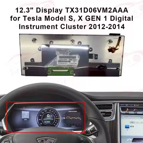 12.3" Original Replacement Display For Tesla Model S X GEN 1 Digital Instrument Cluster TX31D06VM2AA
