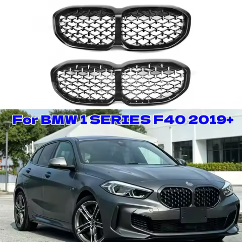 Diamond Style Front Bumper Kidney Grille For BMW 1 SERIES F40 2019+ Front Kidney Grille Grill With B