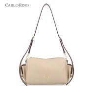 Carlo Rino CR Ellie Pocketed Shoulder Bag M - Nude