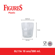 Figure [2ชิ้น] แก้วน้ำใส แก้วน้ำตกไม่แตก แก้วตกไม่แตก แก้ว 8 เหลี่ยม รุ่น GL11A22A33A