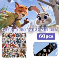 60 Crazy Zootopia Cartoon Decorations Notebook Mobile Stickers Tablet Desktop Account Q2k6