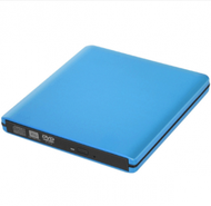 鋁合金USB外置DVD刻錄機全新機芯 台式通用（藍色）