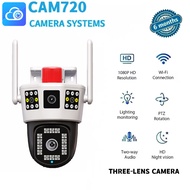 CAM720 CCTV Outdoor 4MP+4MP+4MP Three Lens 355° Monitoring waterproof IP66 Waterproof Night Vision W