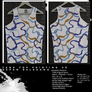 Tanktop/Singlet Pria/Wanita |Olahraga/Pantai | Motif - Wave Color