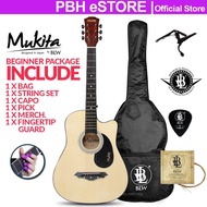 【READY STOCK)】38 inch Mukita by BLW BASIC FUSE Guitar / Gitar Acoustic Standard Beginner Package