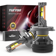 TUFFOO 1 Pair Car LED Headlight Bulb H7 H4 H11 HB3 9005 HB4 H1 9012 4300K Warm Yellow White 6000K Wh