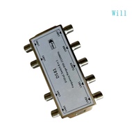 Will Performances 8Way Zinc Alloy Satellite TV Signal Switcher With 20dB Isolation 3dB Insertion Los
