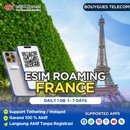 eSIM FRANCE Daily Unlimited 1GB Data | eSIM Roaming Perjalanan Langsung Aktif