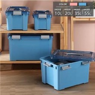 聯府 KEYWAY  Best手提收納箱(附輪)藍/粉 10L/20L/35L/55L 衣物箱 玩具箱