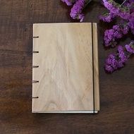 Teakwood cover notebook handmadenotebook diaryhandmade wood 筆記本