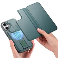 Card Wallet Leather Case For iPhone 17 Pro Max 16 16E 15 Plus 14 13 12 Air Magsafe Case 2 In 1 Detac