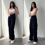 Highwaist Kulot Cargo Cringkle Linen Premium Laura Slim Kulot Highwaist / Kulot Linen SEOUL