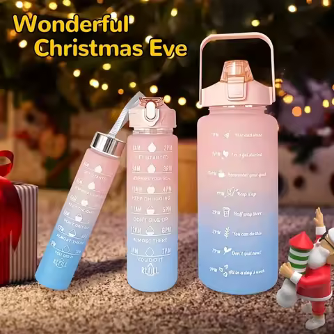 Water Botttle 2 Liters Plastic Flask Gym Large Capacity Sports Colorful Cup Drinking Outdoor Travel 