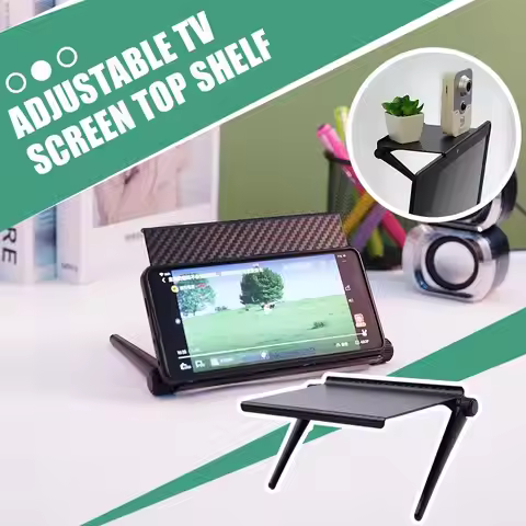 Monitor Stand Folding Stand Floor Mounted Router Shelf Rack Home Organizer Adjustbale TV Screen Top 