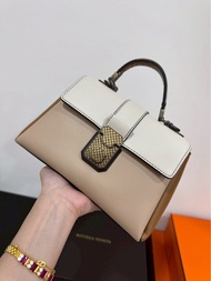 BOTTEGA VENETA BV MINI PIAZZA 米白 裸粉色 全皮 郵差包 手提包 肩背包 斜背包