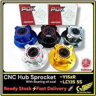 PDK CNC Y15ZR 4 LUBANG REAR HUB SPROCKET LC5S CLUTCH HUB LC5S Y125ZR Y15 Y16