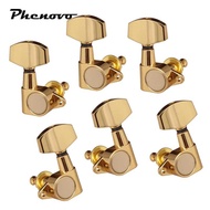[Phenovo] Sealed 3R3L Tuning Pegs Machine Heads Tuner for Folk Guitar Replacement handle 3R3L