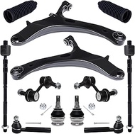 TUCAREST 10Pcs Suspension Kit Fit For 2012-2016 Su-baru Impreza 2.0L, 2 Front Lower Control Arm + 2