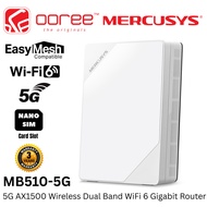 Mercusys MB510-5G AX1500 / MB520-5G AX3000 5G Wireless Dual Band WiFi 6 Router with Nano Sim Card Sl