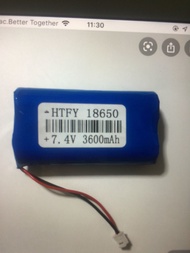 ถ่านชาร์จ18650/2ก้อน7.4V 3600mah มีวงจรป้องกันชาร์จในตัว