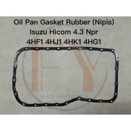OIL PAN GASKET RUBBER (NIPIS) ISUZU HICOM 4.3 NPR 4HF1 4HJ1 4HK1 4HG1