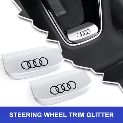 3D Metal Badge Car Steering Wheel Emblem Sticker Car Accessories for Audi Sline A4 A3 A5 A6 A7 A8 Q3