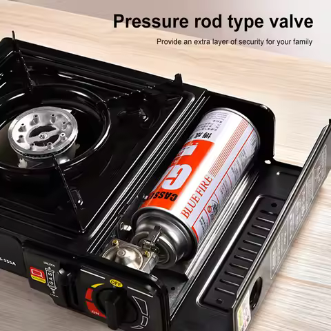 Portable Butane Camping Stove with Safety Lock Camping Butane Stove Adjustable Portable Gas Stove fo