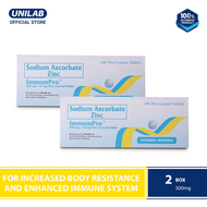 Unilab Immunpro Sodium Ascorbate Vitamin C with Zinc, Set of 2 Boxes