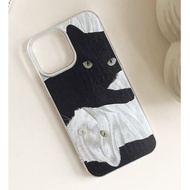 Latest Art Black And White Cat Casing For SAMSUNG AO2 M02 A022 M022 A025 A03 A03S A03 CORE A04 A04E 
