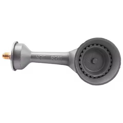 High Pressure Propane Cast-Iron Round Burner Head, Propane Burner Head With Orifice Brass Fitting