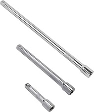 DAKCOS 3 Pieces 1/4 Inch Drive Socket Extension Set Includes 2 4 6 Inch Extensions Premium Chrome Va