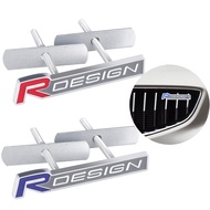 3D Metal R Design Car Body Stickers Front Grill Badges Auto Styling Accessories For Volvo Xc60 Xc90 