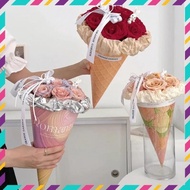 Flower wrapping paper cone