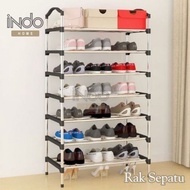 Strong Stainless Steel Shoe Rack Multifunctional Shoe and Sandal Storage Large Capacity 5 Tiers 6 Ti