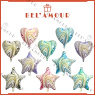 18 Inch Marble Foil Balloon Love Star Plain Foil Belon For Belon Bouquet Balloon