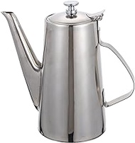 Luxshiny Olive Oil Dispenser Bottle Metal Oil Pitcher with Lid Handle Drip Spout Stainless Steel Oil Vinegar Cruet Container for Cooking Oil Soy Sauce 1.5L